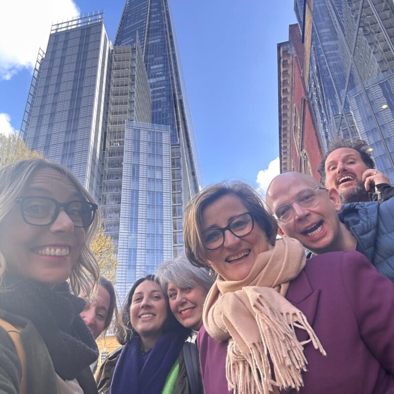 A photo of the Core Team at MSB smiling for a selfie on an away day in London in March 2026.