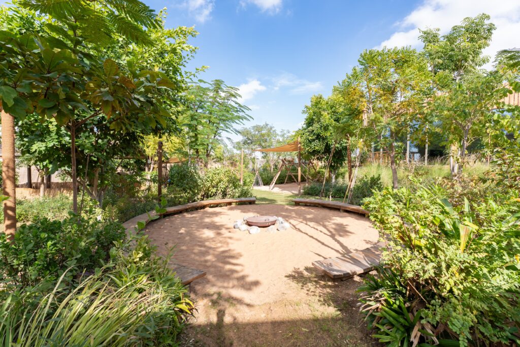 the fire pit at Al Fanar